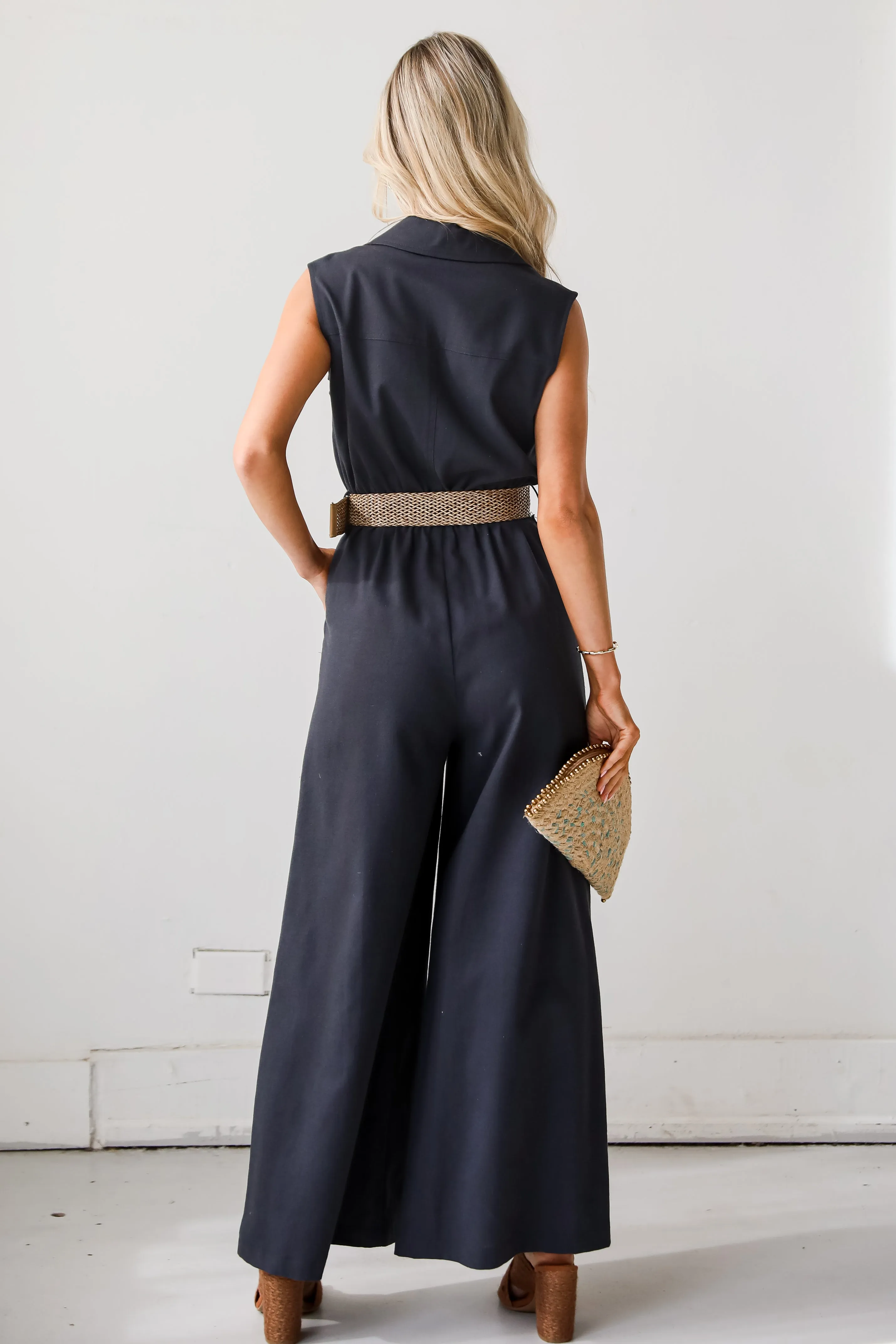 FINAL SALE - Posh Desires Navy Jumpsuit
