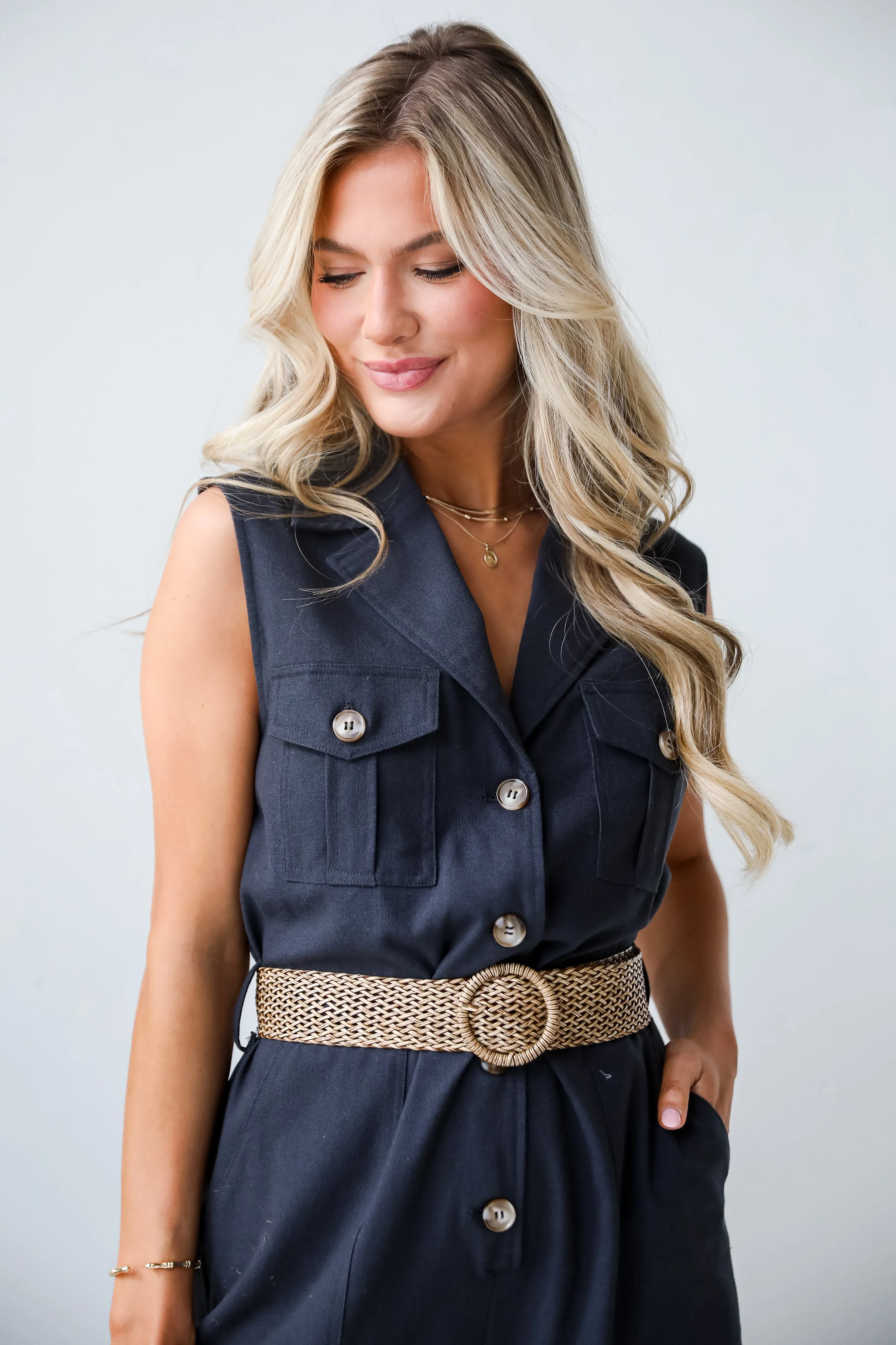 FINAL SALE - Posh Desires Navy Jumpsuit