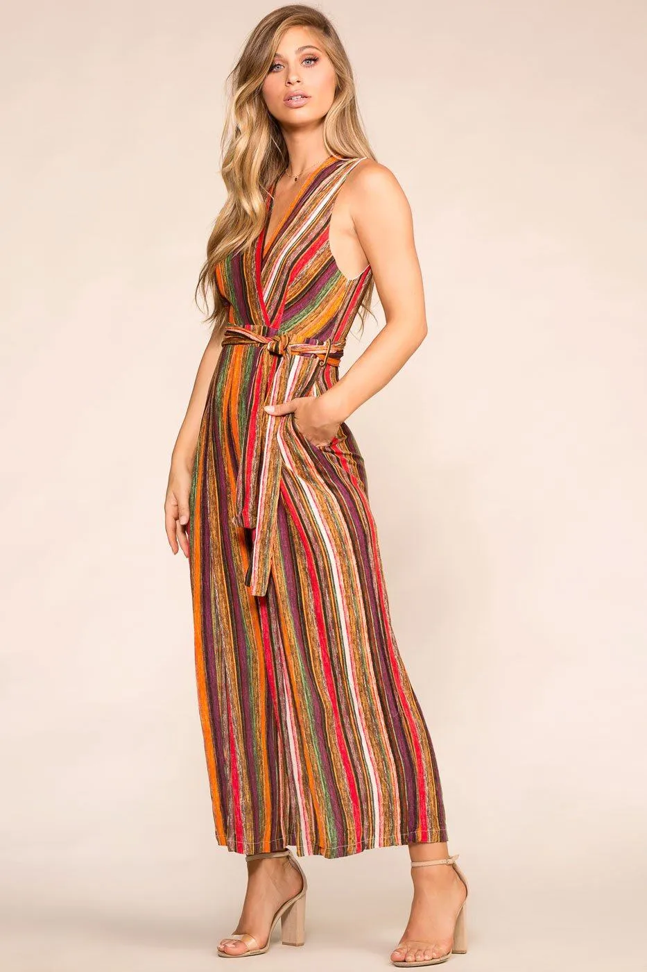 Finish Line Striped Jumpsuit