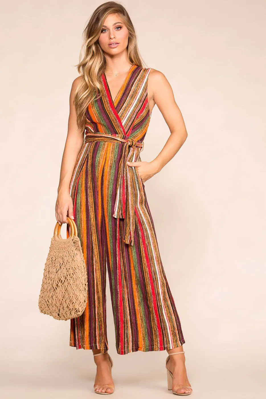 Finish Line Striped Jumpsuit