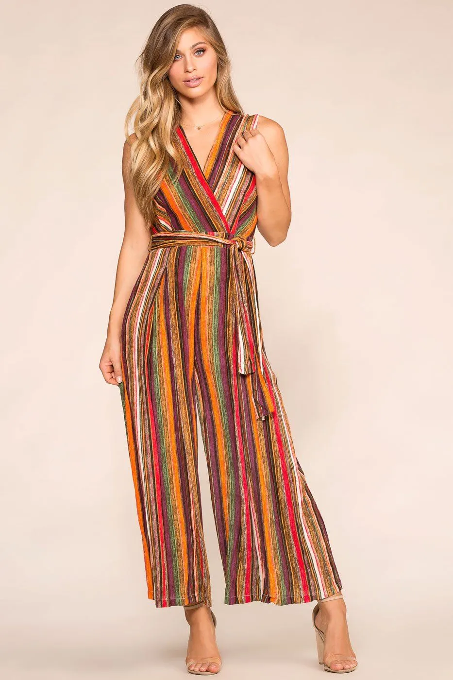 Finish Line Striped Jumpsuit