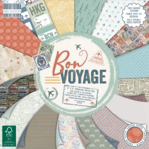 First Edition FSC 8x8 Paper Pad - Bon Voyage (FEPAD231)