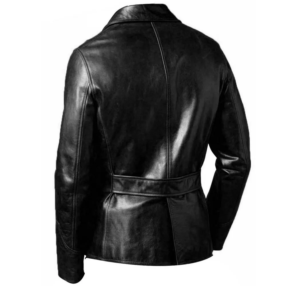 Flap Pocket Five Button Brown Blazer Coat Mens