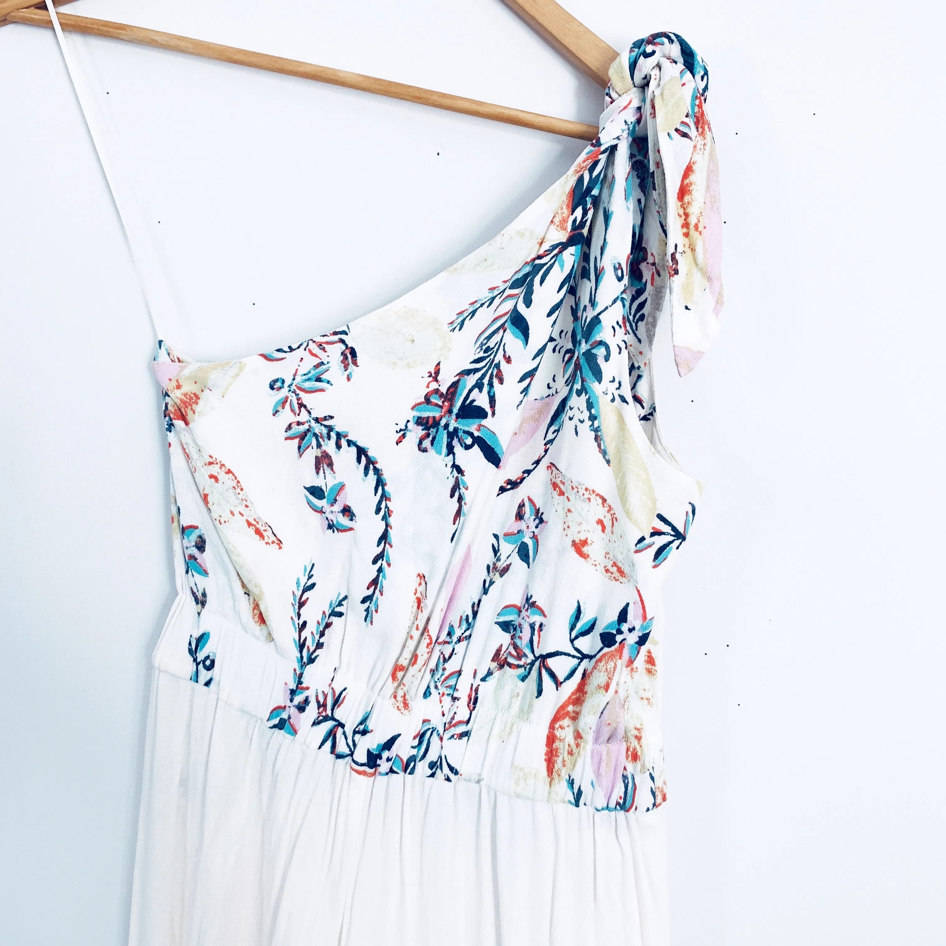 Free People One Shoulder Floral Jumpsuit- Size XS