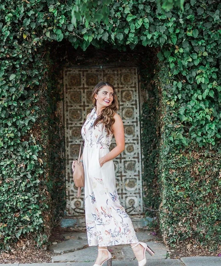 Free People One Shoulder Floral Jumpsuit- Size XS