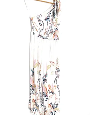 Free People One Shoulder Floral Jumpsuit- Size XS