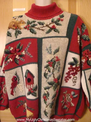 Funny Christmas Sweater Pullover with Mind Numbing Decorations