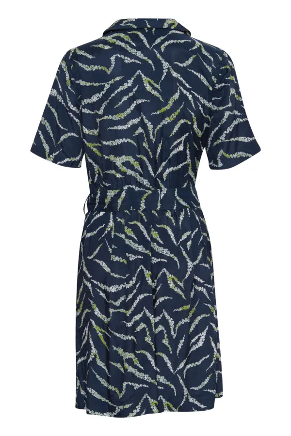 Ichi Womens Evola Jumpsuit Total Eclipse Zebra Flower