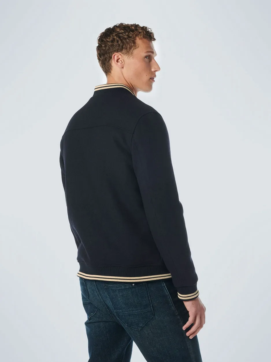 Jacket Bomber Fit With Wool 2 Coloured Twill | Dark Night