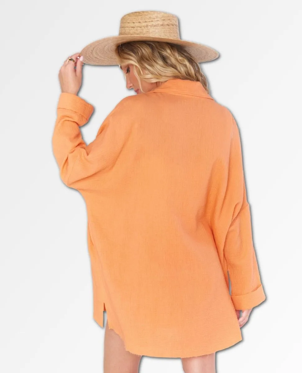 Johns Button Down Shirt Orange Bestseller