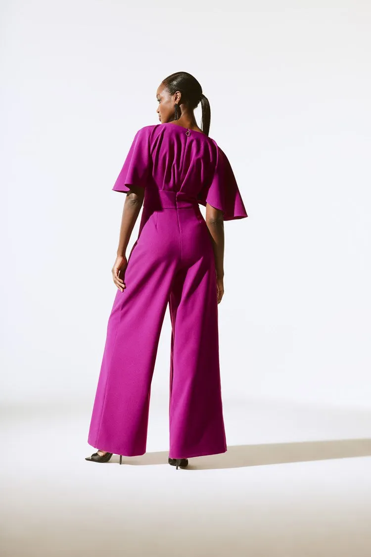 Kathryn - Joseph Ribkoff Lux Twill Wide-Leg Jumpsuit
