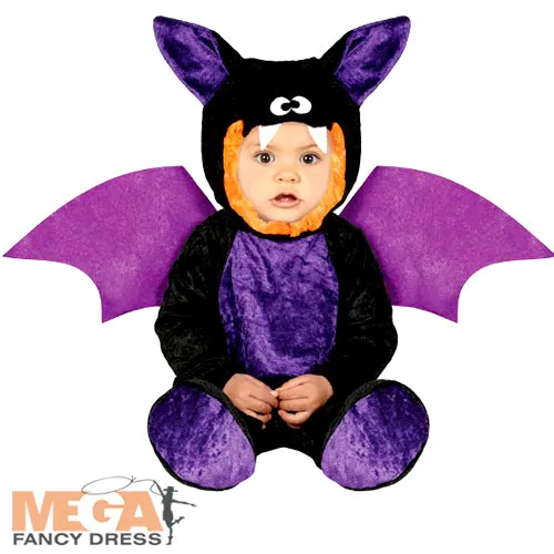 Kids Bat Halloween Fancy Dress Spooky Animal Costume Outfit