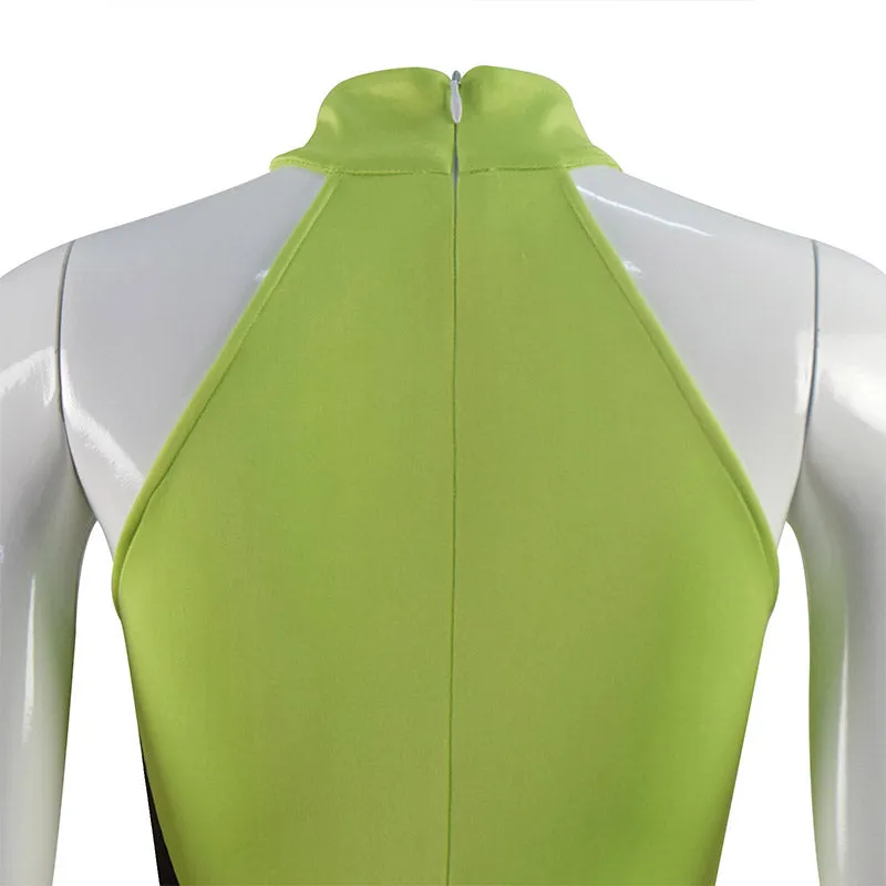Kim Possible Cosplay Shego Swimwear Super Villain Green Black Bikini Swimsuit Swimwear Bathing Suit