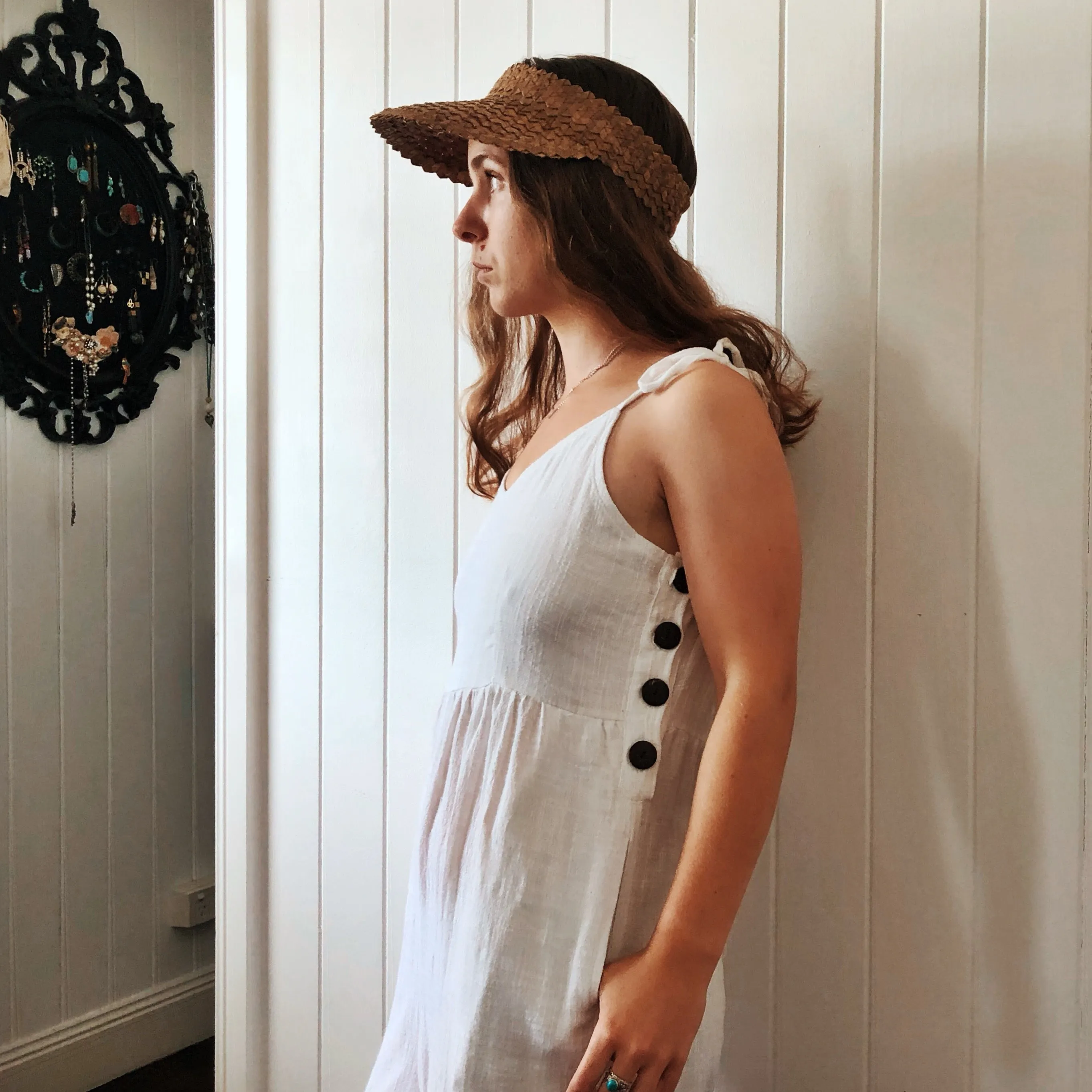 Kiri Jumpsuit - White Cotton Gauze