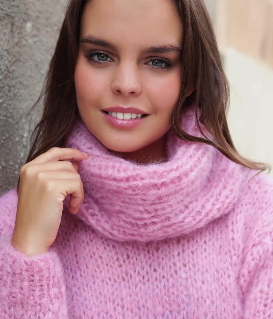 Knit Kit Mohair kuscheliger Pullover INGENUA Strickset zum Selberstricken mit Strickanleitung