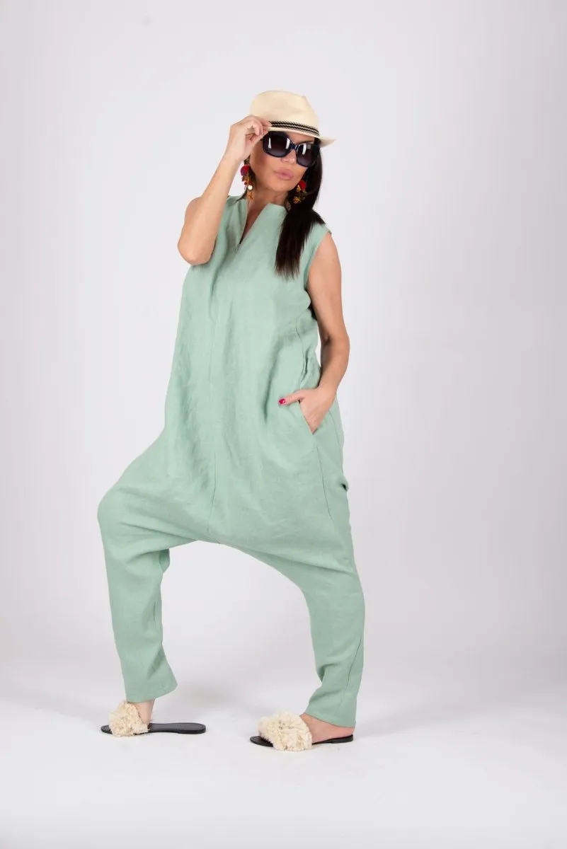 Linen Harem Jumpsuit BETY