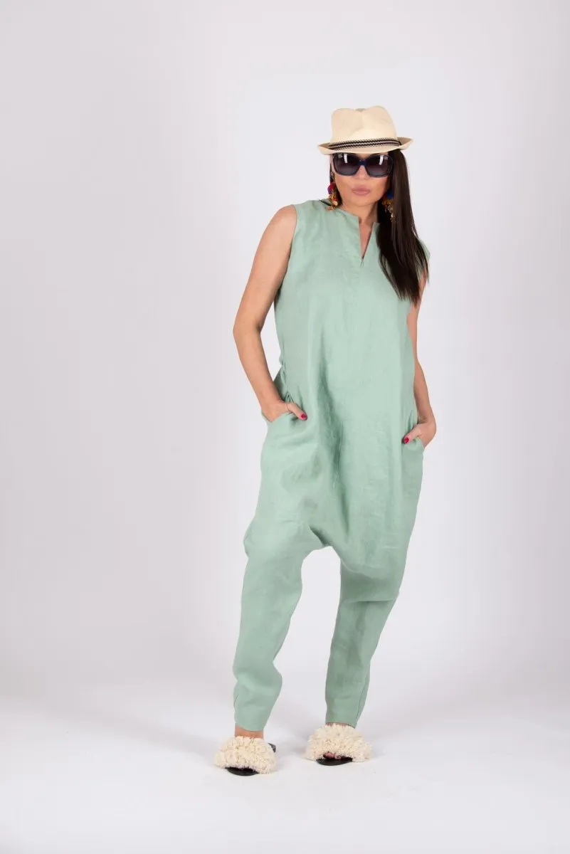 Linen Harem Jumpsuit BETY