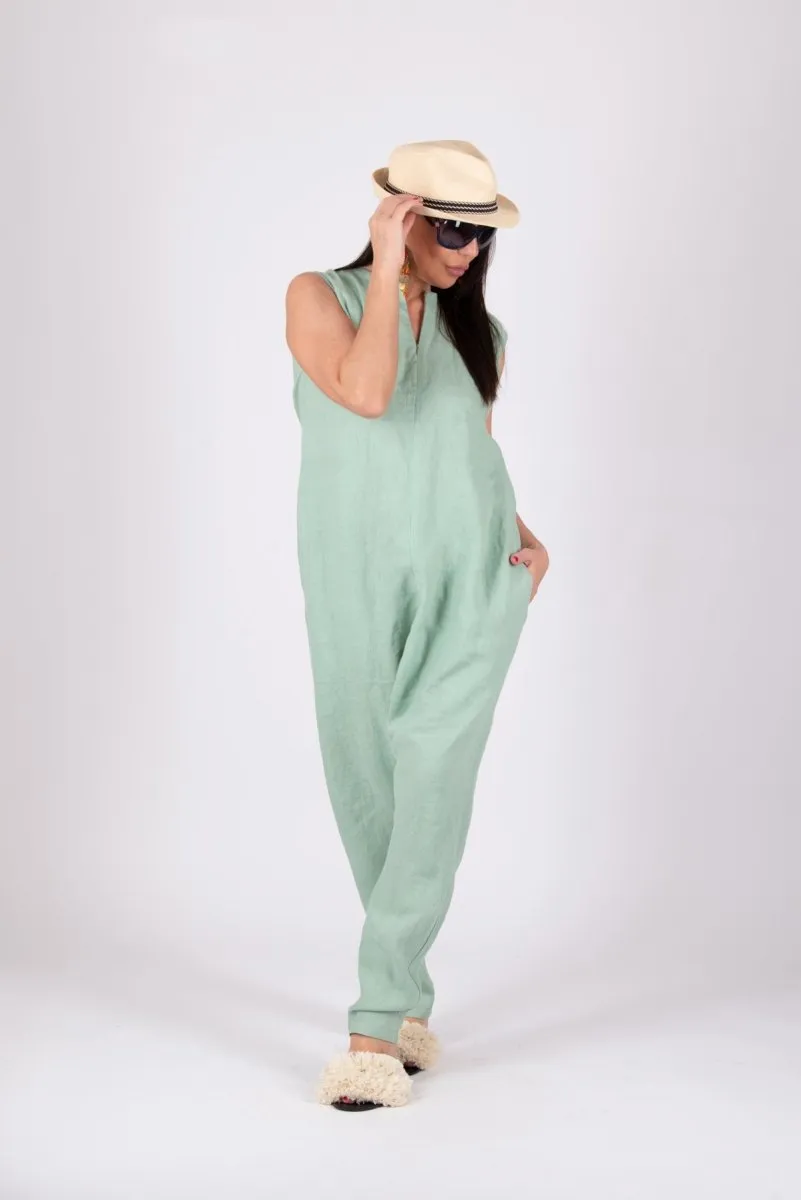 Linen Harem Jumpsuit BETY