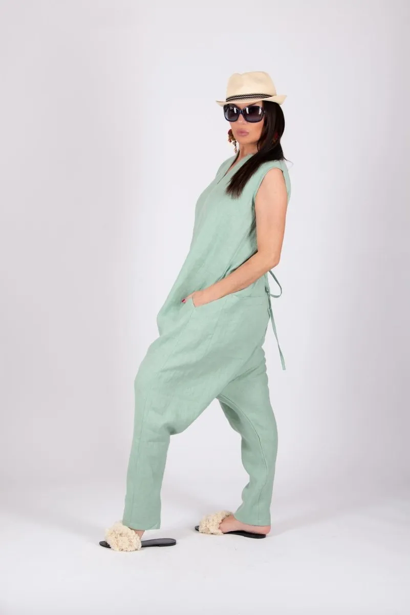 Linen Harem Jumpsuit BETY