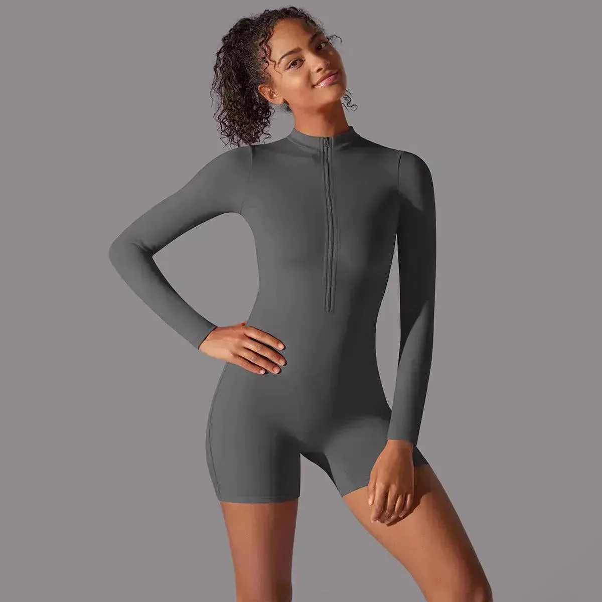 Long Sleeve One-piece Dance Fitness Sports Jumpsuit