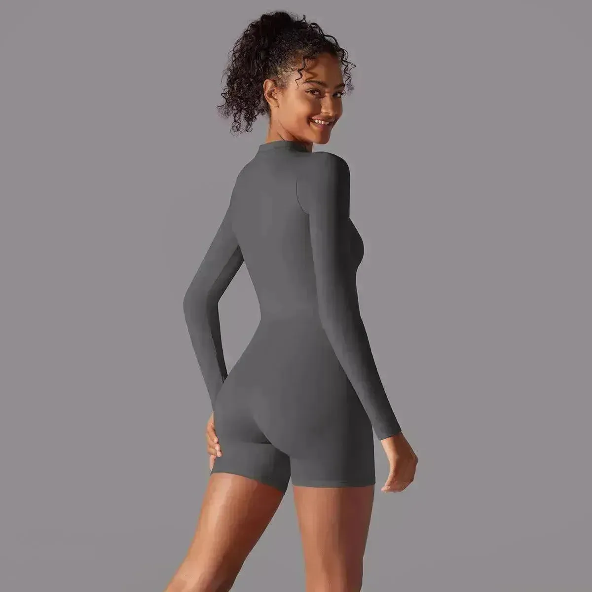 Long Sleeve One-piece Dance Fitness Sports Jumpsuit