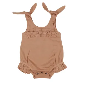 L’ovedbaby Ruffle Tie Shoulder Bodysuit - Adobe