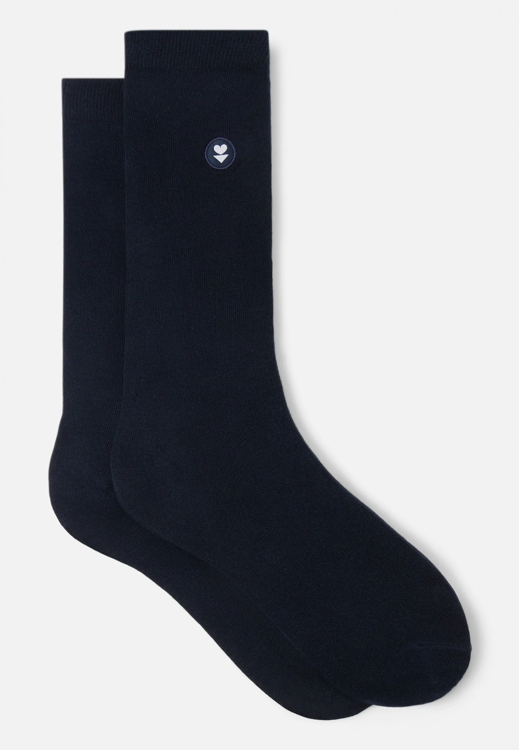 Lucas Bleu Marine Brodé "Jour J" - Chaussettes Mi-Hautes