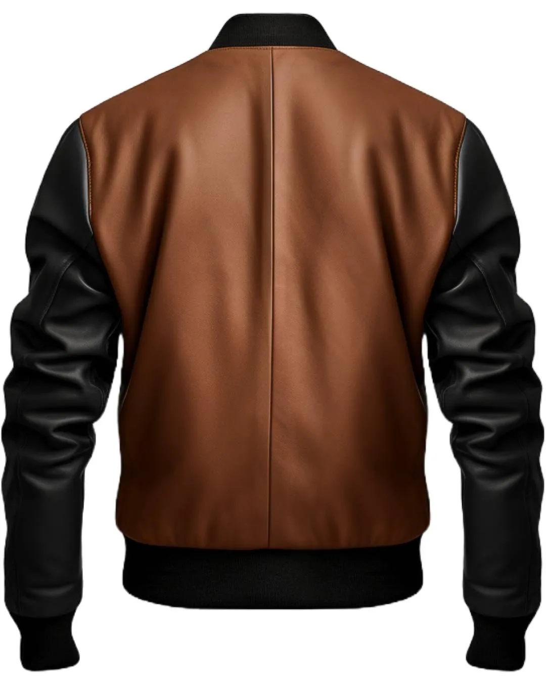 Men Black Bomber Leather Jacket - Leather Bomber Jacket