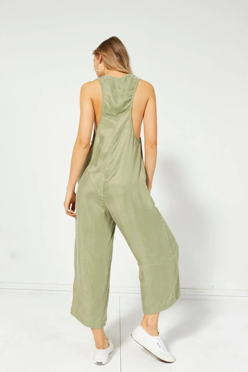 MinkPink BORDERLINE JUMPSUIT - SAGE