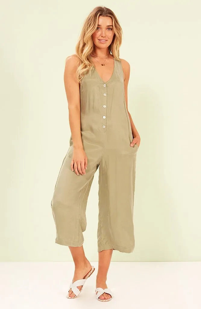 MinkPink BORDERLINE JUMPSUIT - SAGE