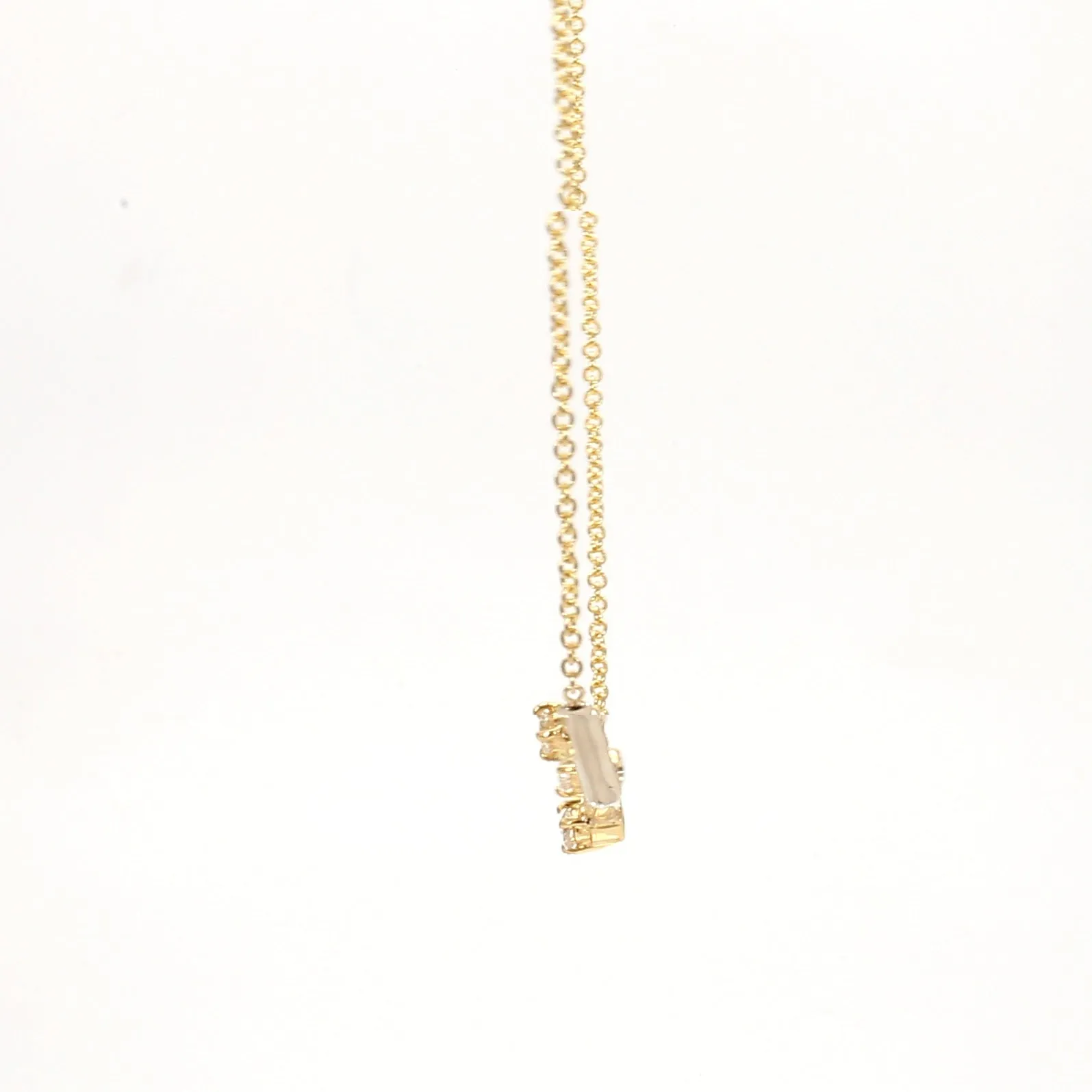 Modern Asymmetrical Diamond Necklace