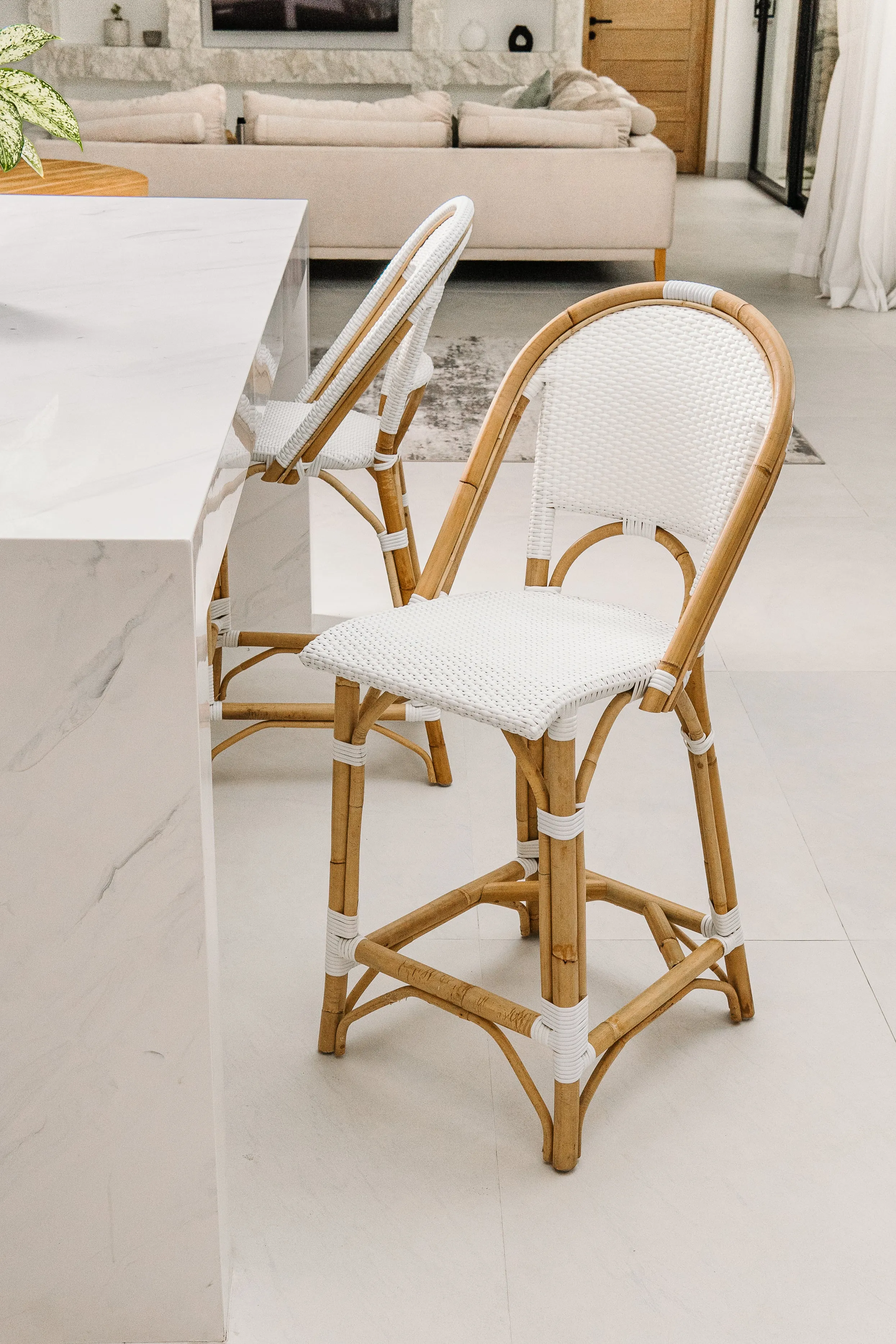 Modern Bistro Rattan Counter Stool