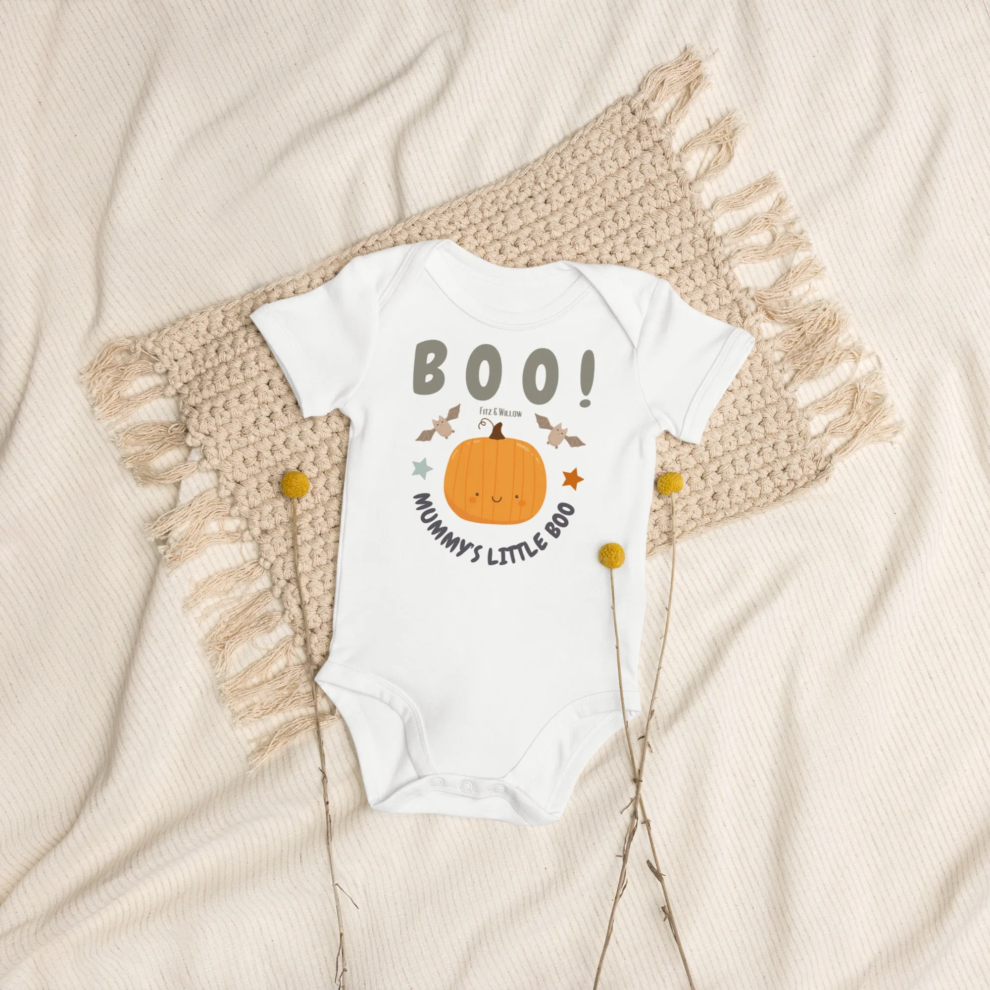Mummy’s Little Boo Organic Cotton Halloween Bodysuit