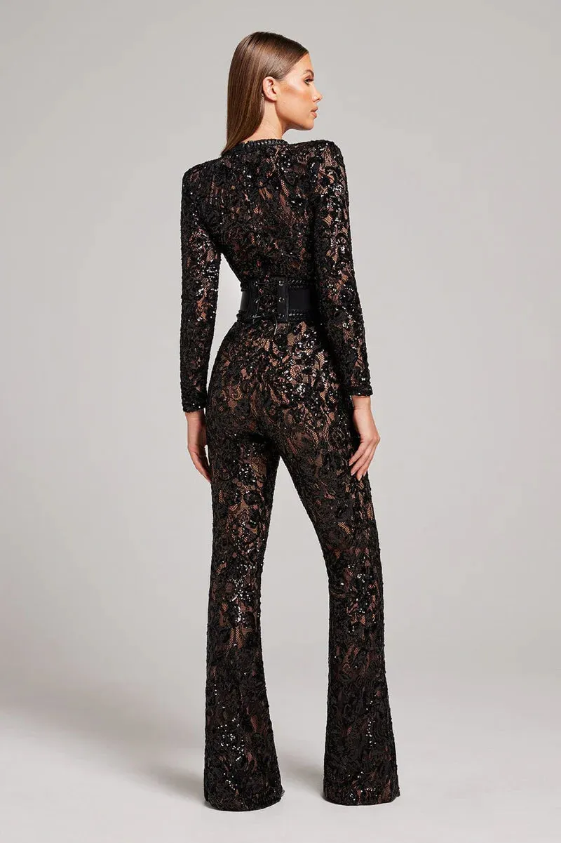 Nadine Merabi Bella Black Jumpsuit
