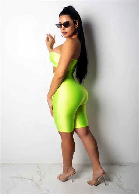 Neon cutout jumpsuit romper
