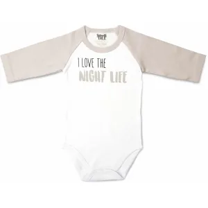 Night Life 3/4 Length Gray Sleeve Onesie
