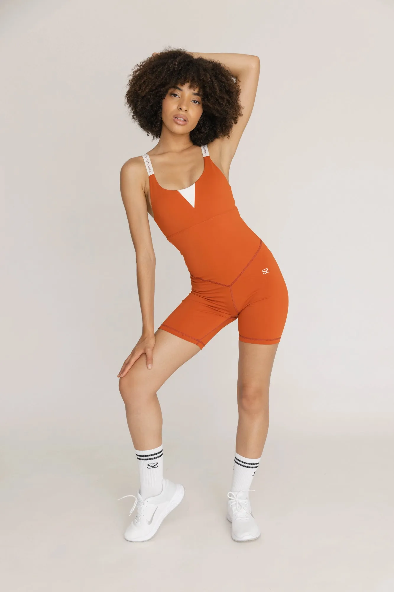Olivia Fire Clay Short Jumpsuit