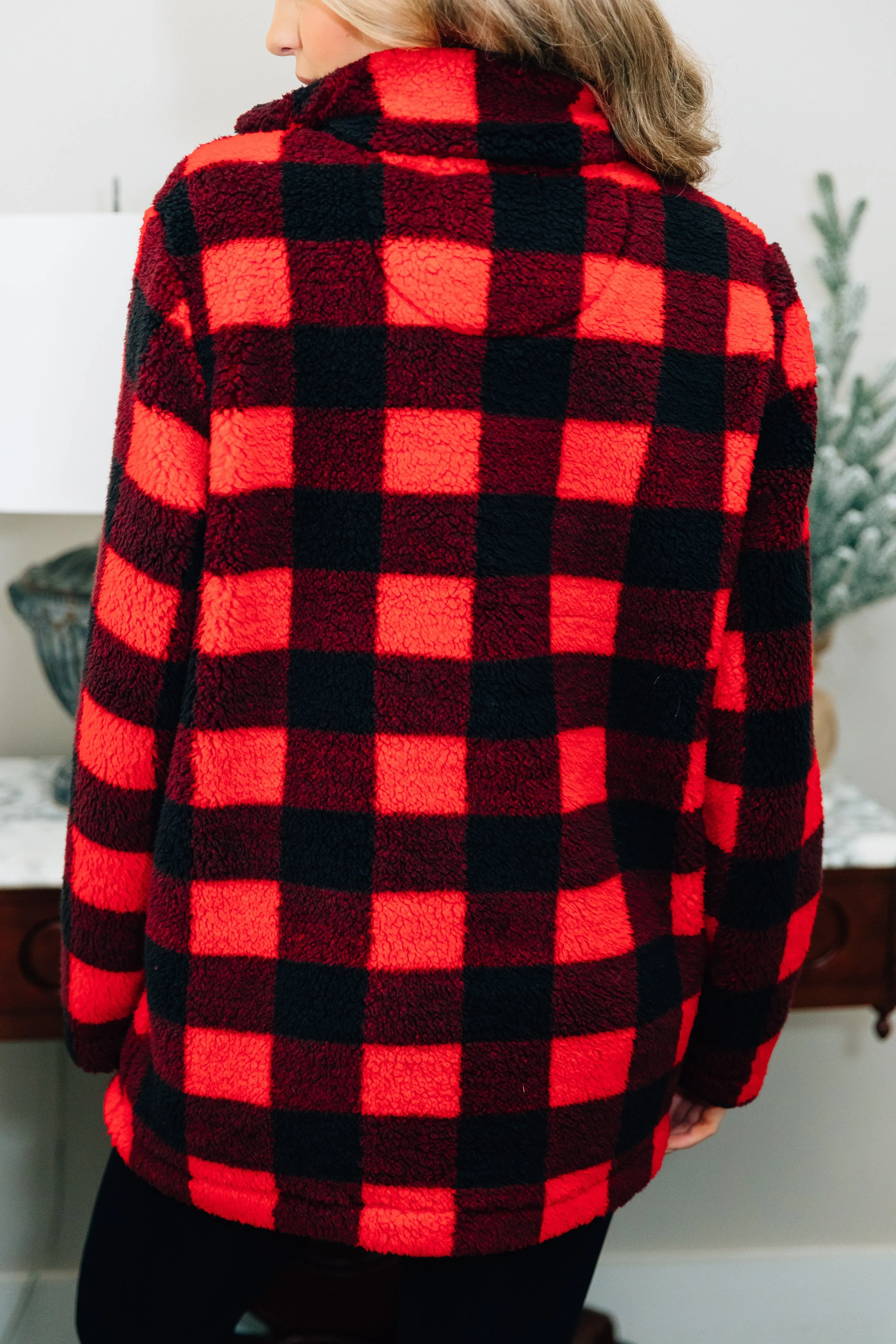 On The Hunt Red Buffalo Plaid Pullover