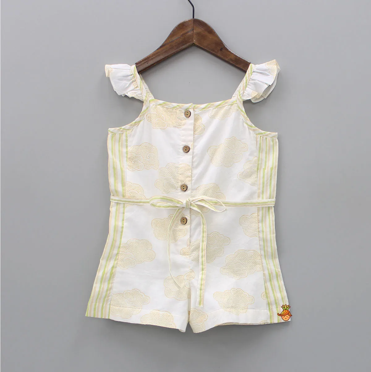Organic Cloud And Strip Printed Jumpsuit