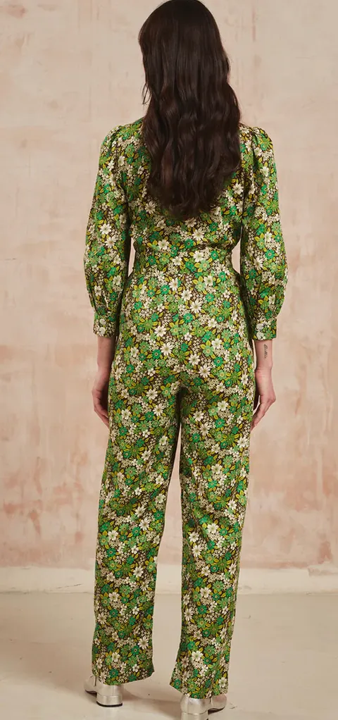 Pink City Prints Lime Ditsy Danni Jumpsuit