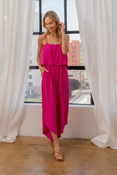 Pink Wide Leg Jumpsuit