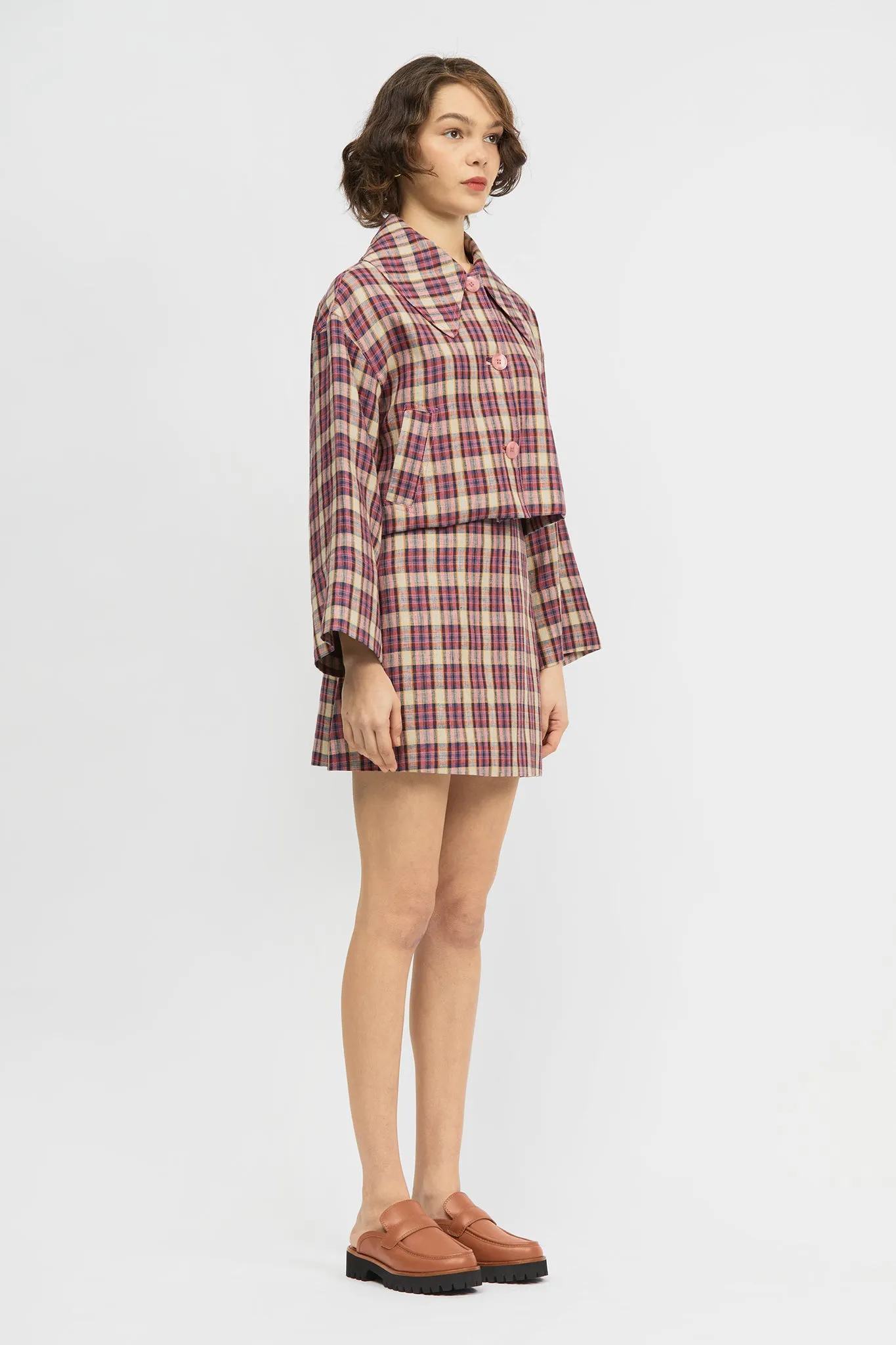 Ponte Jacket Pink Check