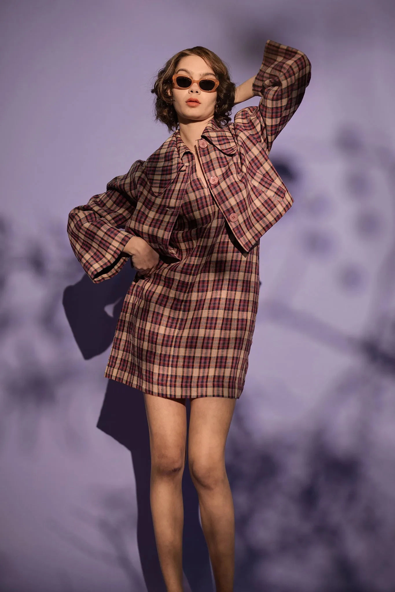 Ponte Jacket Pink Check