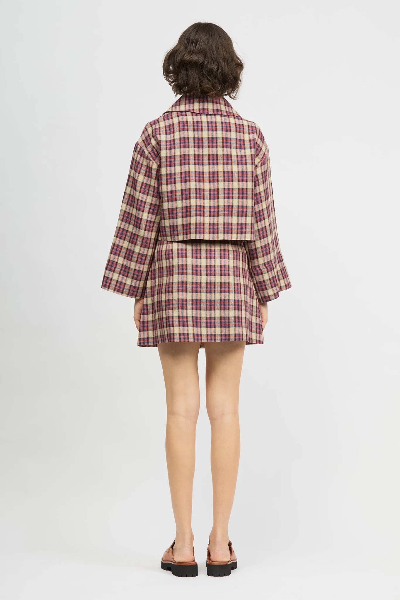 Ponte Jacket Pink Check