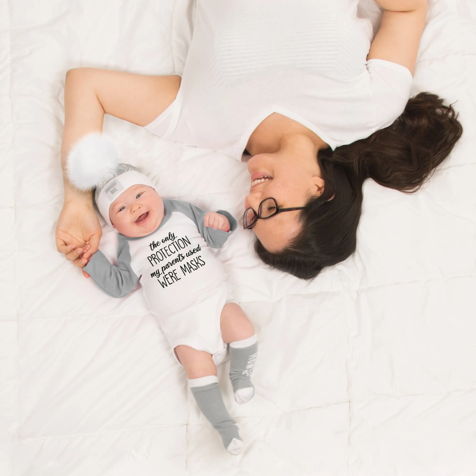 Protection Bodysuit 3/4 Length Heathered Gray Sleeve