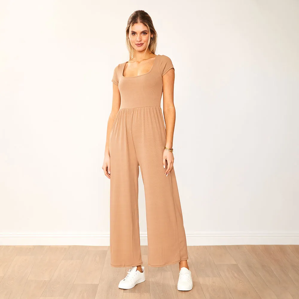 Quinnie Jumpsuit (Tan)