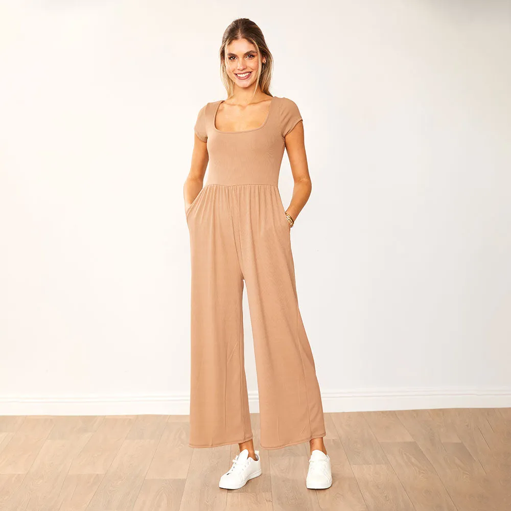 Quinnie Jumpsuit (Tan)