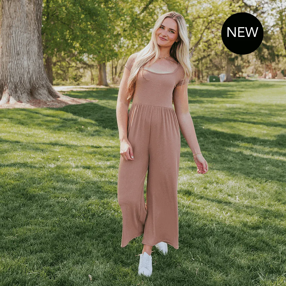 Quinnie Jumpsuit (Tan)