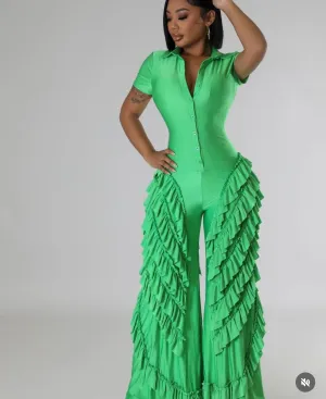 RUFFLE LEG JAMIE JUMPSUIT