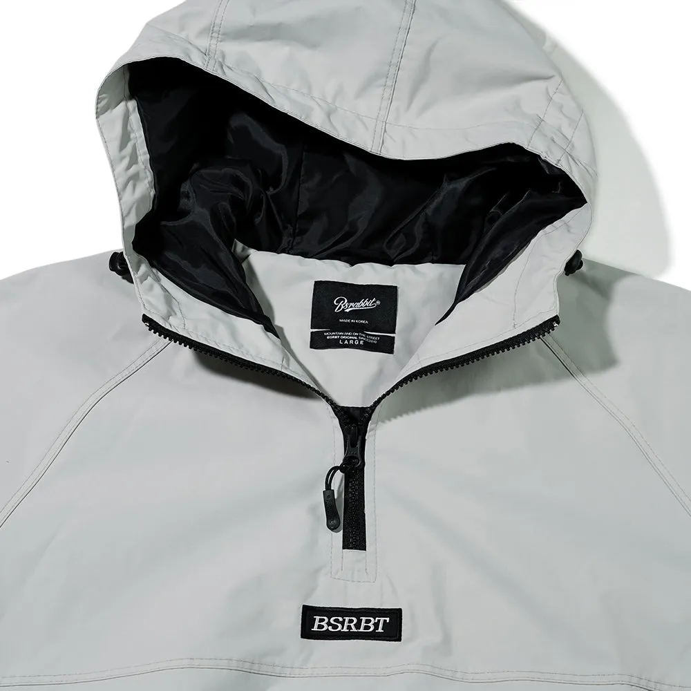 RUN HOODED ANORAK JACKET GRAY